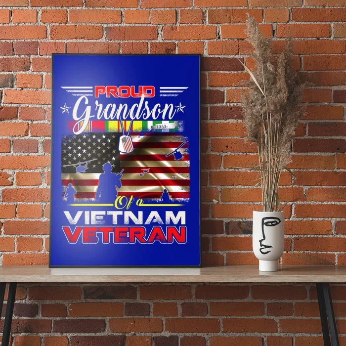 Proud Grandson Of Vietnam Veteran Gift For Boys Cute Gift Poster