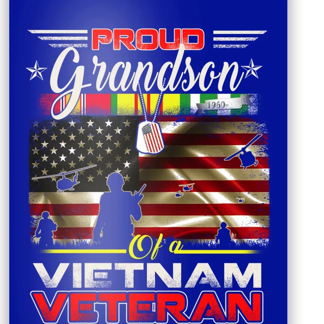 Proud Grandson Of Vietnam Veteran Gift For Boys Cute Gift Poster