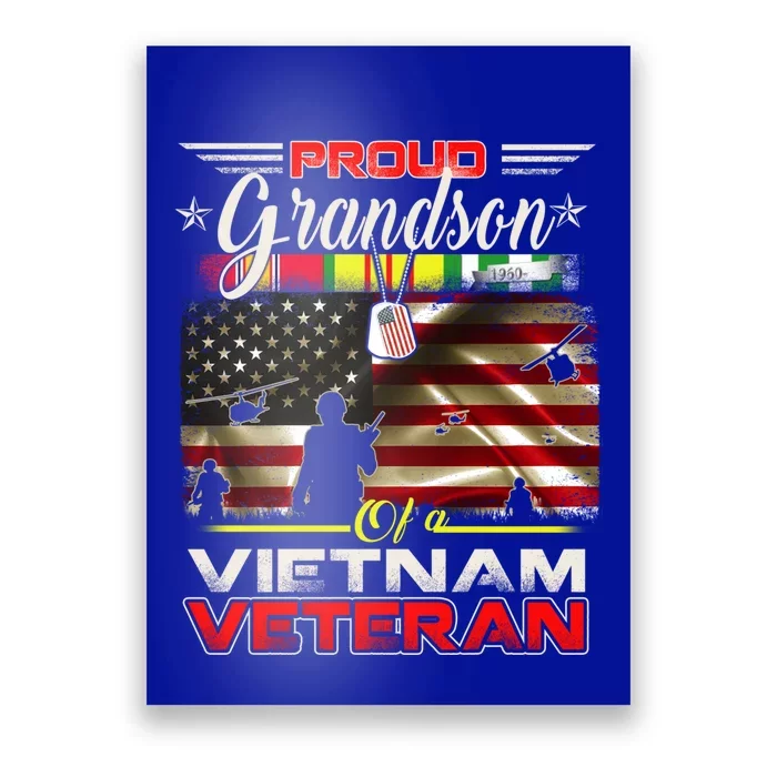 Proud Grandson Of Vietnam Veteran Gift For Boys Cute Gift Poster