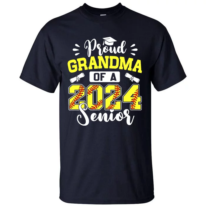 Proud Grandma Of A 2024 Senior Softball Graduate Tall T-Shirt