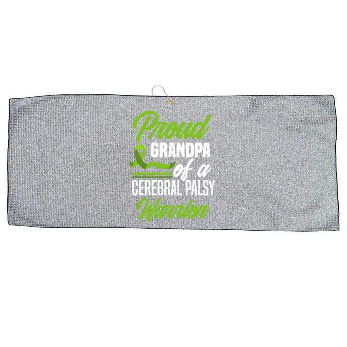 Proud Grandpa Of A Cerebral Palsy Warrior Cerebral Palsy Gift Large Microfiber Waffle Golf Towel