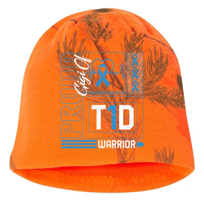 Proud Gigi Of T1D Warrior Ribbon Diabetes Awareness Type One Kati - Camo Knit Beanie