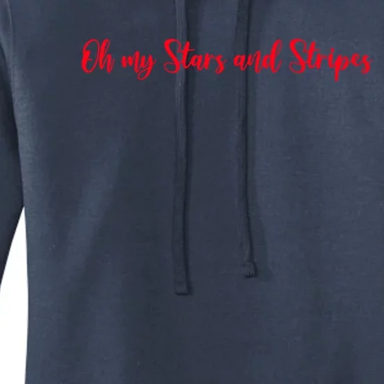 Patriotic Gift Oh My Stars And Stripes Cool Gift Women's Pullover Hoodie