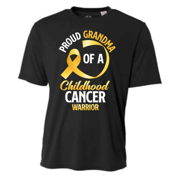 Proud Grandma Of A Hood Cancer Warrior Gift Cooling Performance Crew T-Shirt