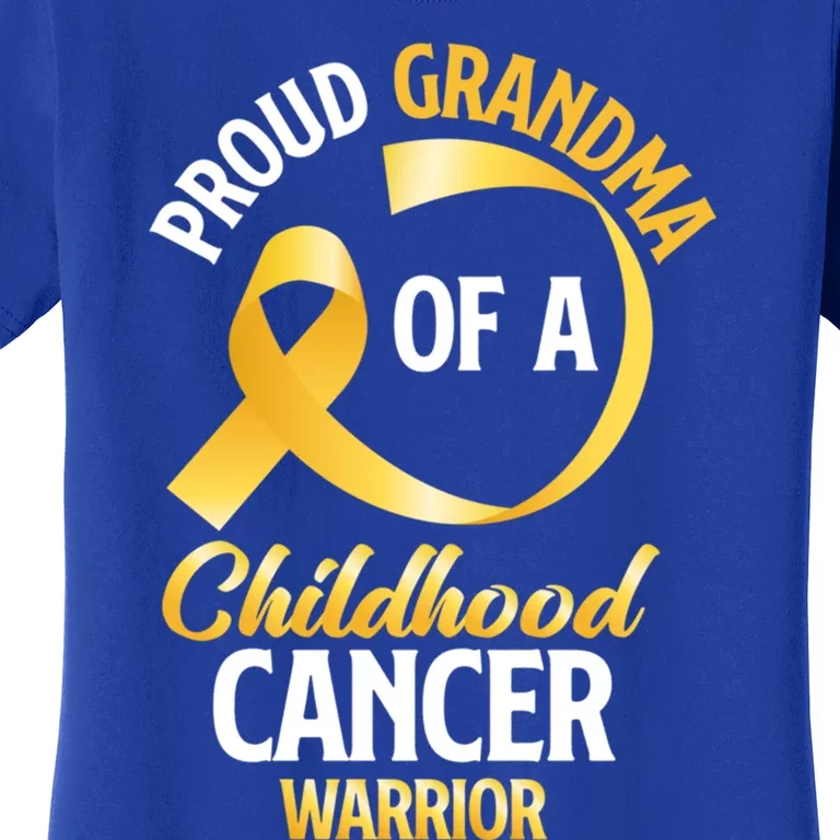 Proud Grandma Of A Hood Cancer Warrior Gift Women's T-Shirt