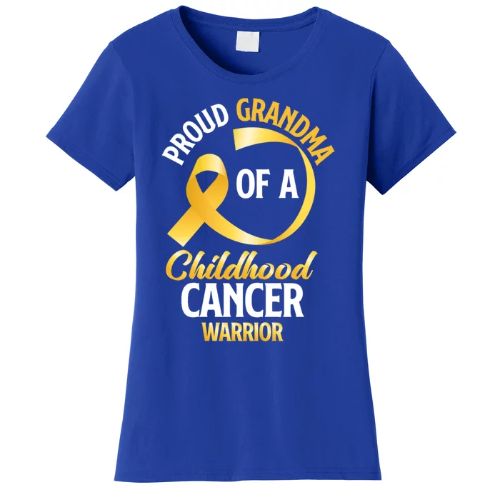 Proud Grandma Of A Hood Cancer Warrior Gift Women's T-Shirt