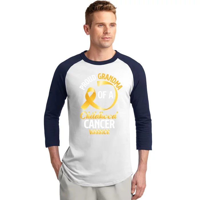 Proud Grandma Of A Hood Cancer Warrior Gift Baseball Sleeve Shirt