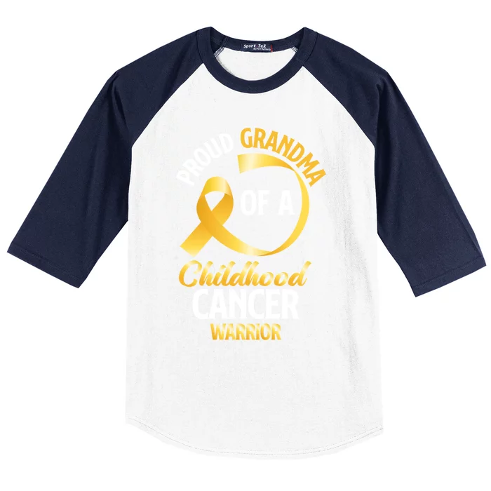 Proud Grandma Of A Hood Cancer Warrior Gift Baseball Sleeve Shirt