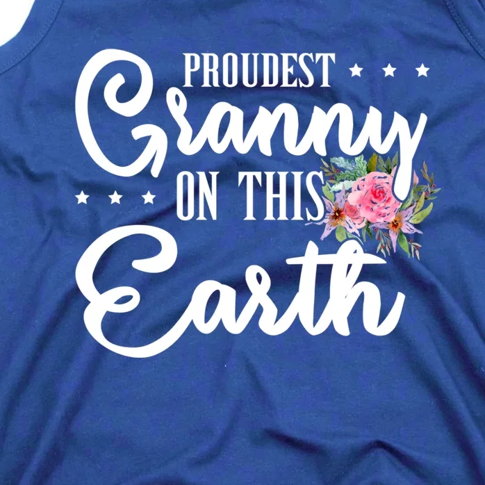 Proudest Granny On This Earth Grandma Floral Mothers Day Gift Tank Top