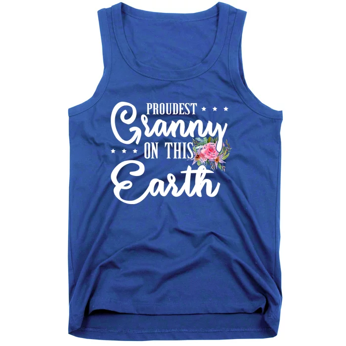 Proudest Granny On This Earth Grandma Floral Mothers Day Gift Tank Top