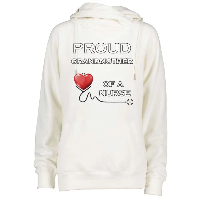 Proud Grandmother Of A Nurse, Nursing Gift, Lt Womens Funnel Neck Pullover Hood