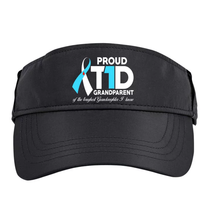 Proud Grandparent Of A T1D Warrior Diabetic Diabetes Awareness Adult Drive Performance Visor