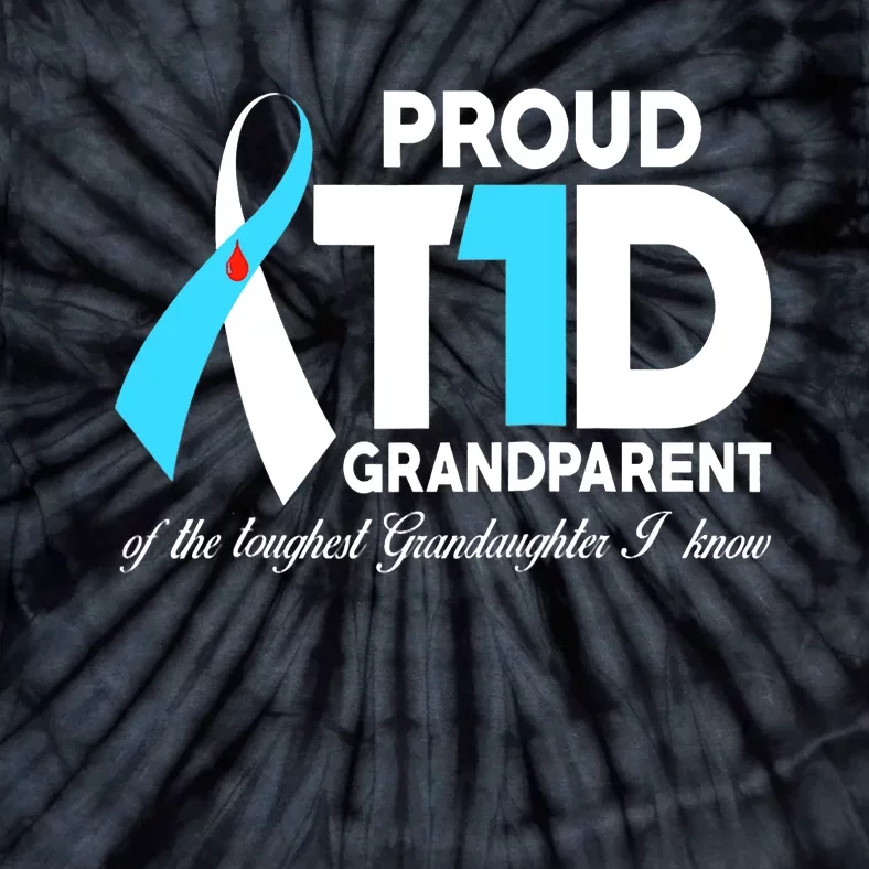 Proud Grandparent Of A T1D Warrior Diabetic Diabetes Awareness Tie-Dye T-Shirt