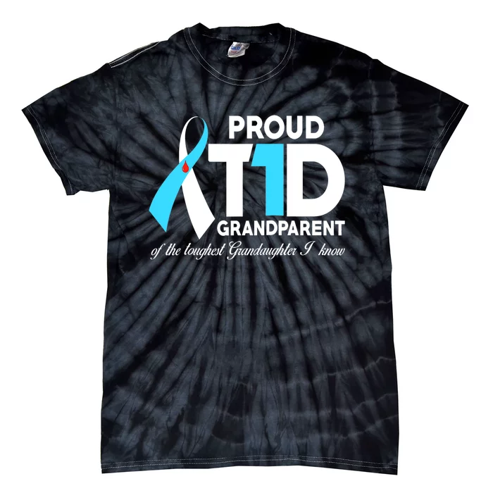 Proud Grandparent Of A T1D Warrior Diabetic Diabetes Awareness Tie-Dye T-Shirt