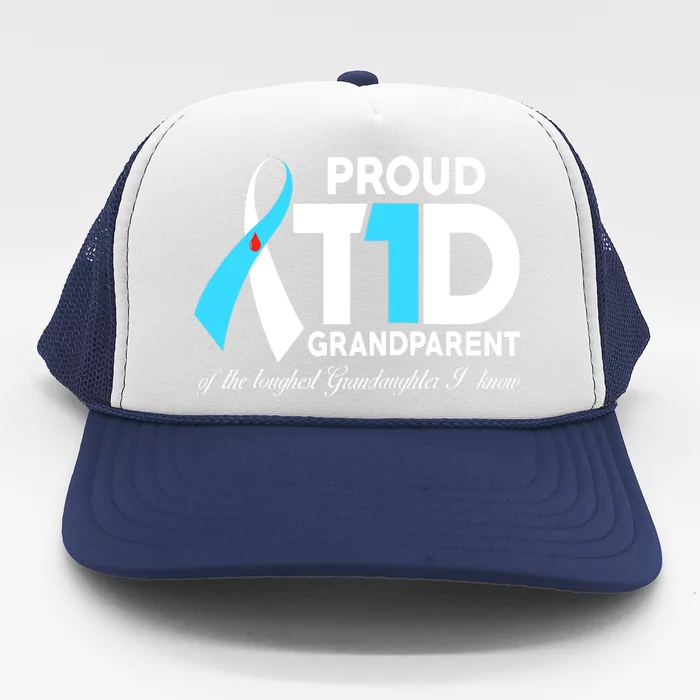 Proud Grandparent Of A T1D Warrior Diabetic Diabetes Awareness Trucker Hat