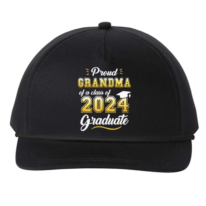 Proud Grandma Of A Class Of 2024 Graduate Senior Graduation Snapback Five-Panel Rope Hat