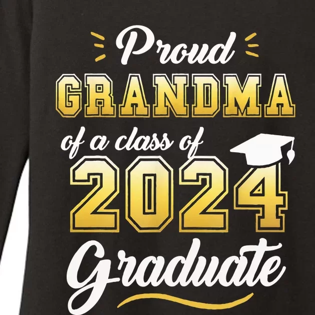 Proud Grandma Of A Class Of 2024 Graduate Senior Graduation Womens CVC Long Sleeve Shirt