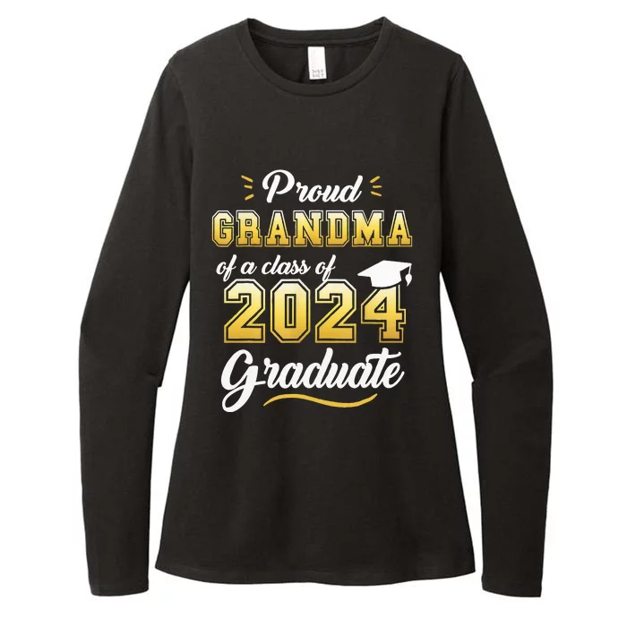 Proud Grandma Of A Class Of 2024 Graduate Senior Graduation Womens CVC Long Sleeve Shirt