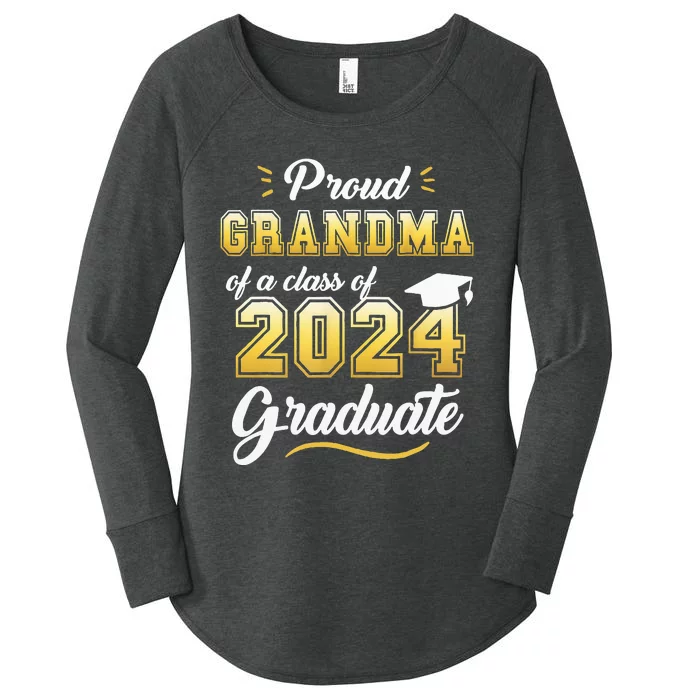 Proud Grandma Of A Class Of 2024 Graduate Senior Graduation Women's Perfect Tri Tunic Long Sleeve Shirt