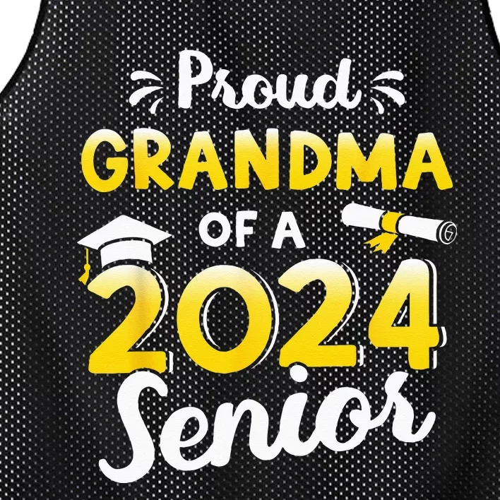 Proud Grandma Of A Graduation Class Of 2024 Senior Graduate Mesh Reversible Basketball Jersey Tank