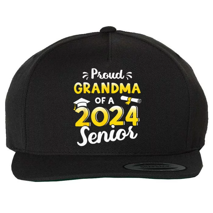 Proud Grandma Of A Graduation Class Of 2024 Senior Graduate Wool Snapback Cap