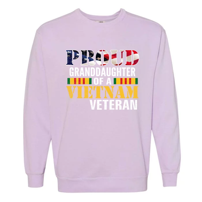 Proud Granddaughter Of A Vietnam Veteran Gift Veteran Day Great Gift Garment-Dyed Sweatshirt