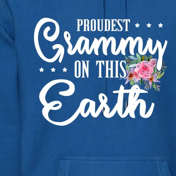 Proudest Grammy On This Earth Grandma Floral Mother's Day Gift Premium Hoodie