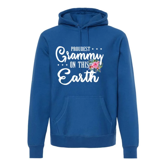 Proudest Grammy On This Earth Grandma Floral Mother's Day Gift Premium Hoodie