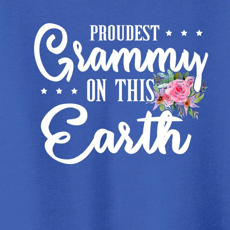 Proudest Grammy On This Earth Grandma Floral Mother's Day Gift Toddler T-Shirt