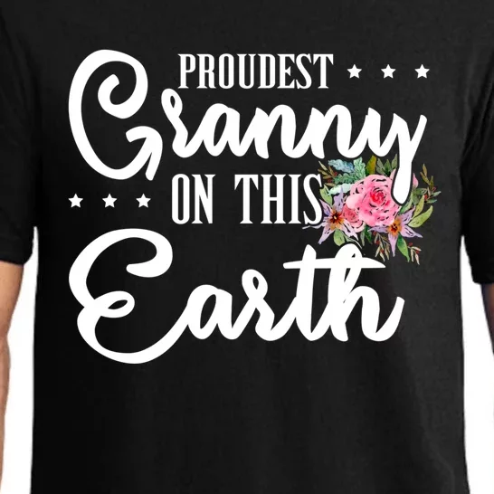 Proudest Granny On This Earth Grandma Floral Mother's Day Gift Pajama Set