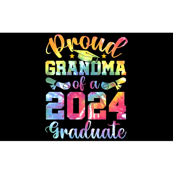 Proud Grandma of a 2024 Graduate Tie Dye School Senior 24 Bumper Sticker