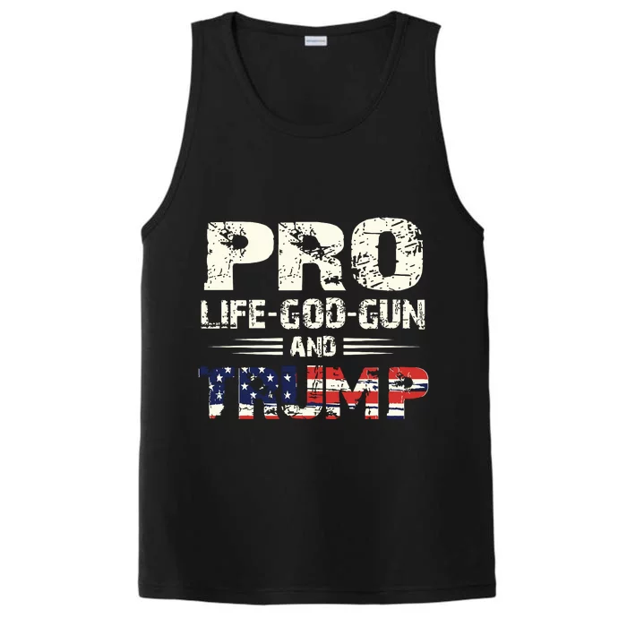 Pro God Pro Gun Pro Life Pro Trump Performance Tank