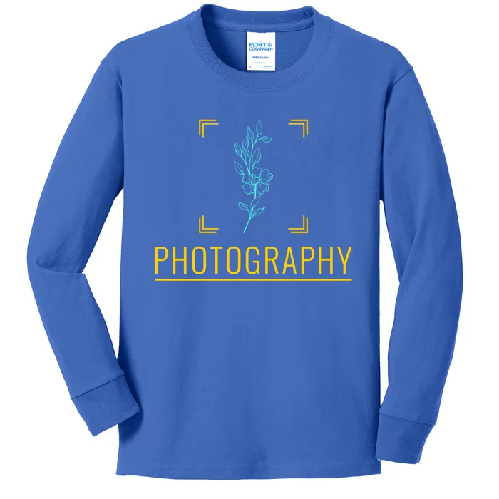 Photography Gift Photographer Great Gift Kids Long Sleeve Shirt