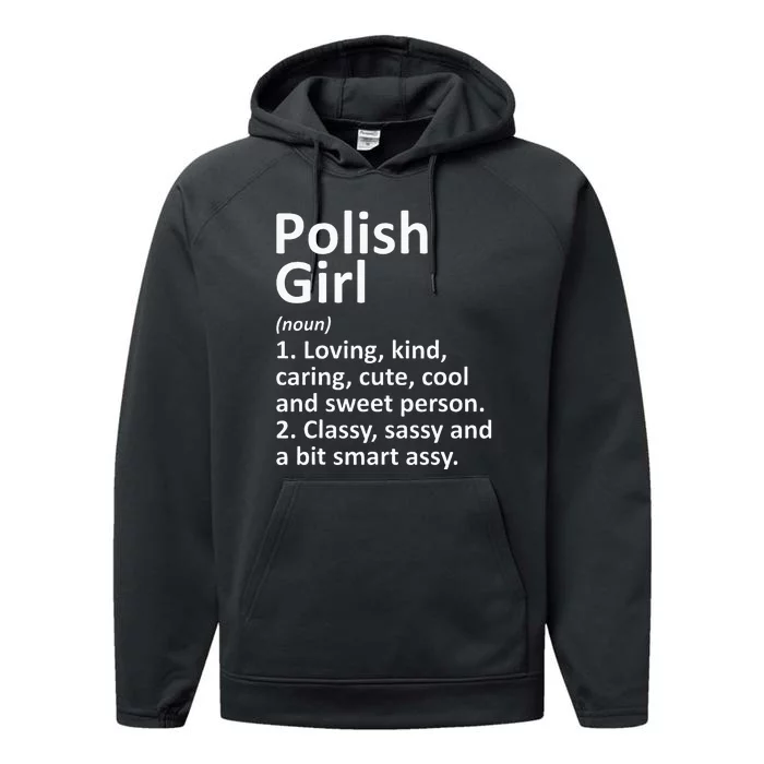 POLISH GIRL POLAND Gift Funny Country Home Roots Descent Performance Fleece Hoodie