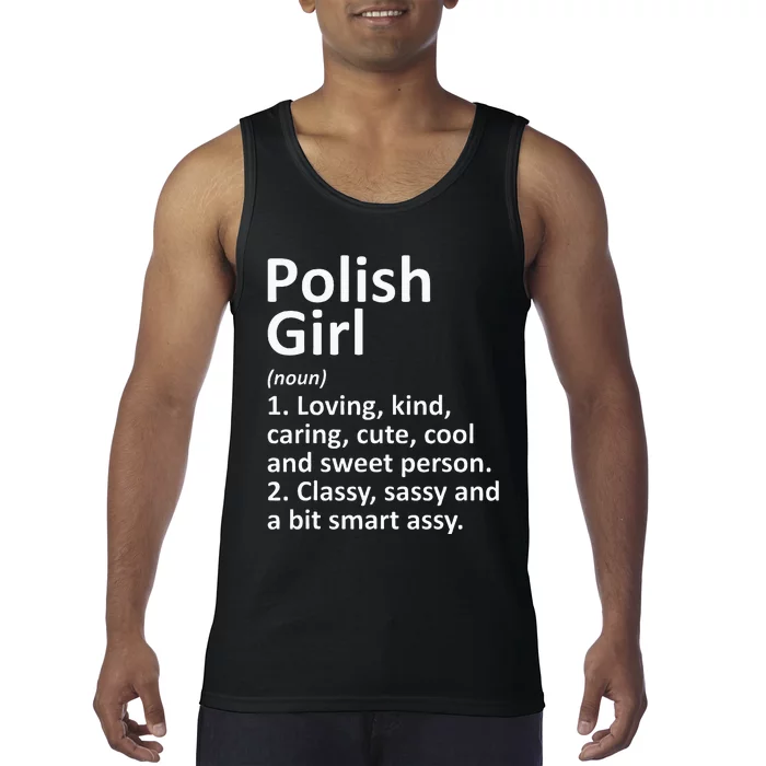 POLISH GIRL POLAND Gift Funny Country Home Roots Descent Tank Top