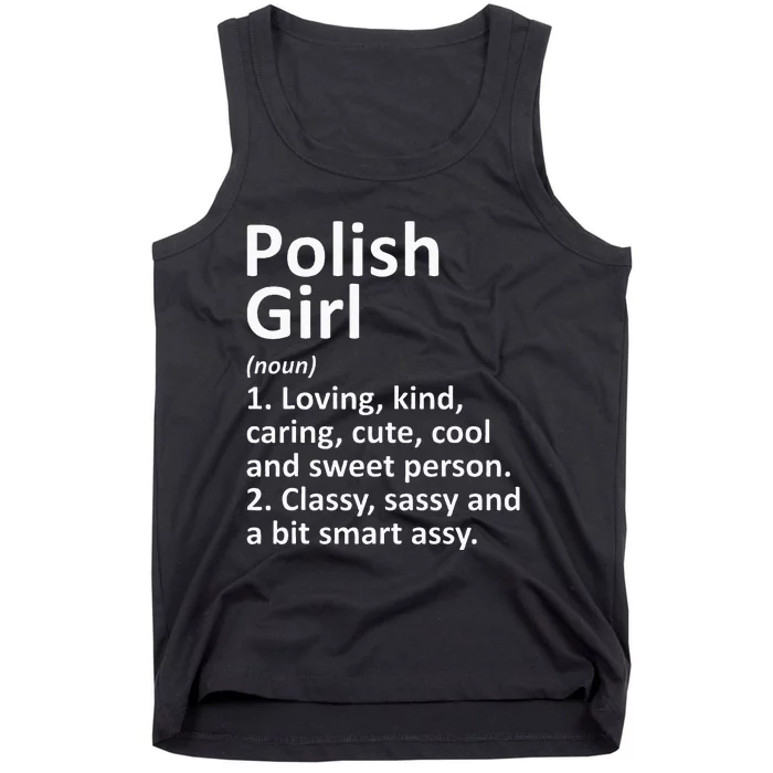 POLISH GIRL POLAND Gift Funny Country Home Roots Descent Tank Top