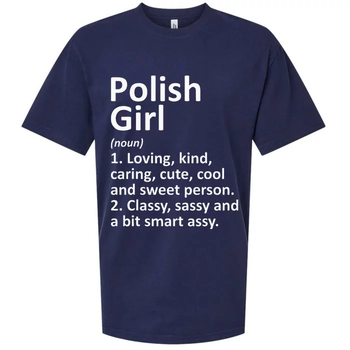 POLISH GIRL POLAND Gift Funny Country Home Roots Descent Sueded Cloud Jersey T-Shirt