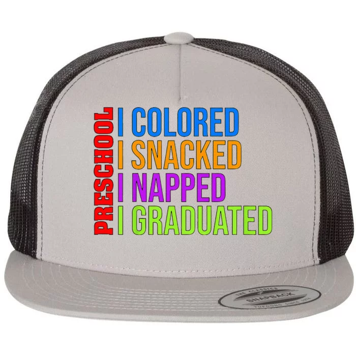 Preschooler Graduation Preschool Graduation Flat Bill Trucker Hat