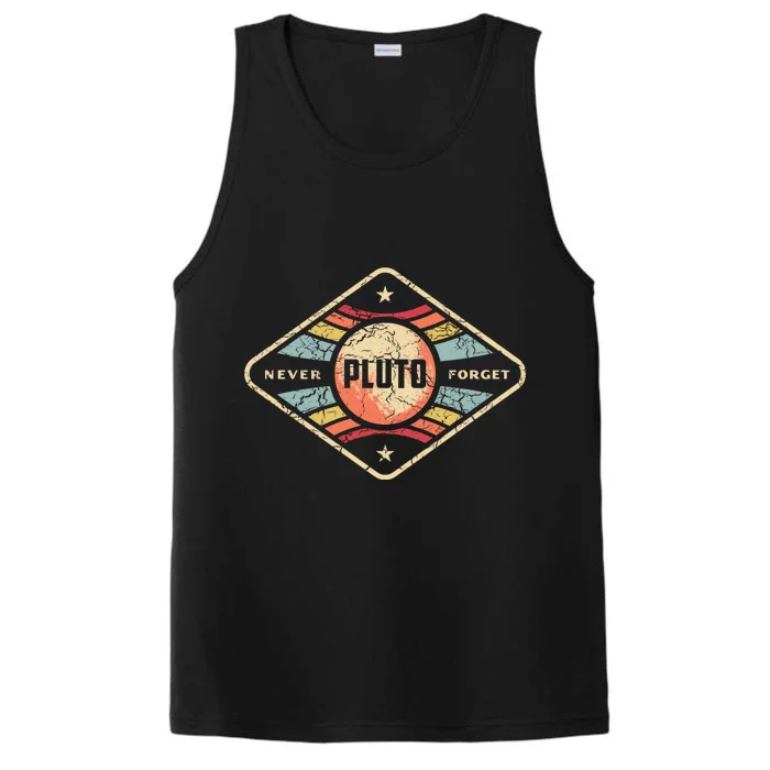 Pluto Gift Pluto Never Forgegreat Gift Funny Retro Science Cool Gift Performance Tank