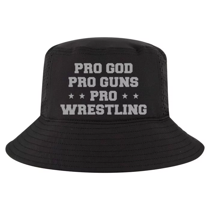 Pro God Pro Guns Pro Wrestling Cool Comfort Performance Bucket Hat