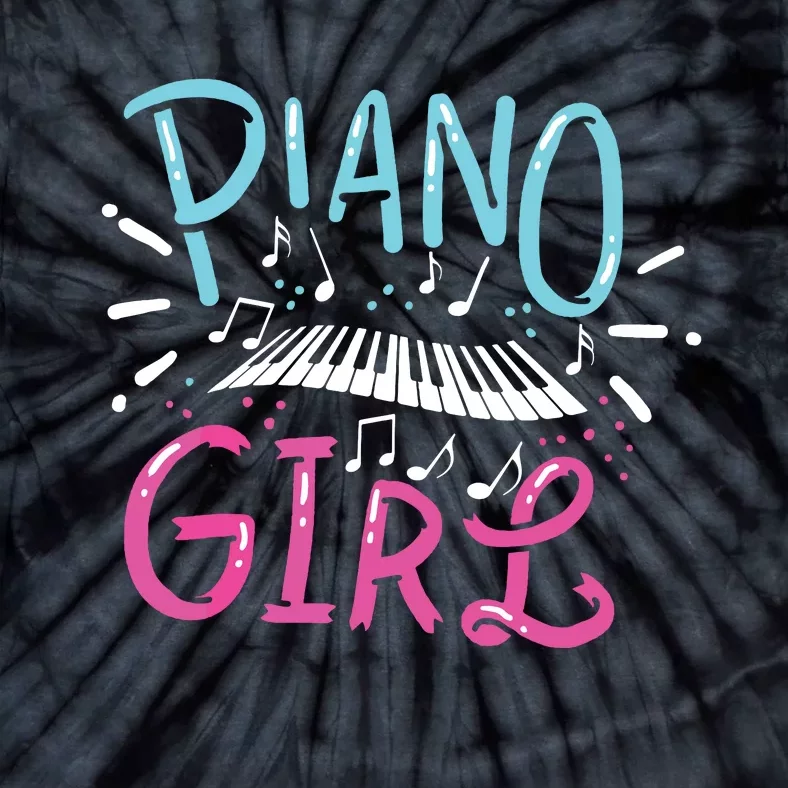 Piano Girl Pianist Music Notes Gift Tie-Dye T-Shirt