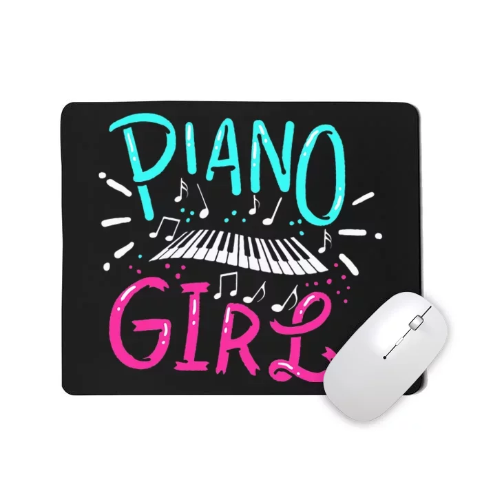 Piano Girl Pianist Music Notes Gift Mousepad