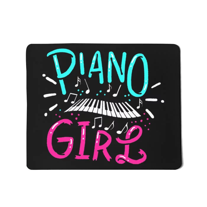 Piano Girl Pianist Music Notes Gift Mousepad