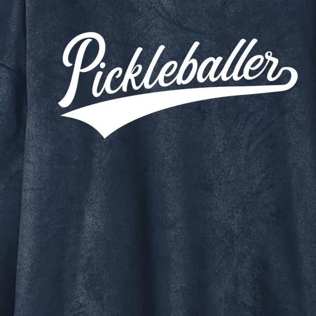 Pickleballer Gift Hooded Wearable Blanket