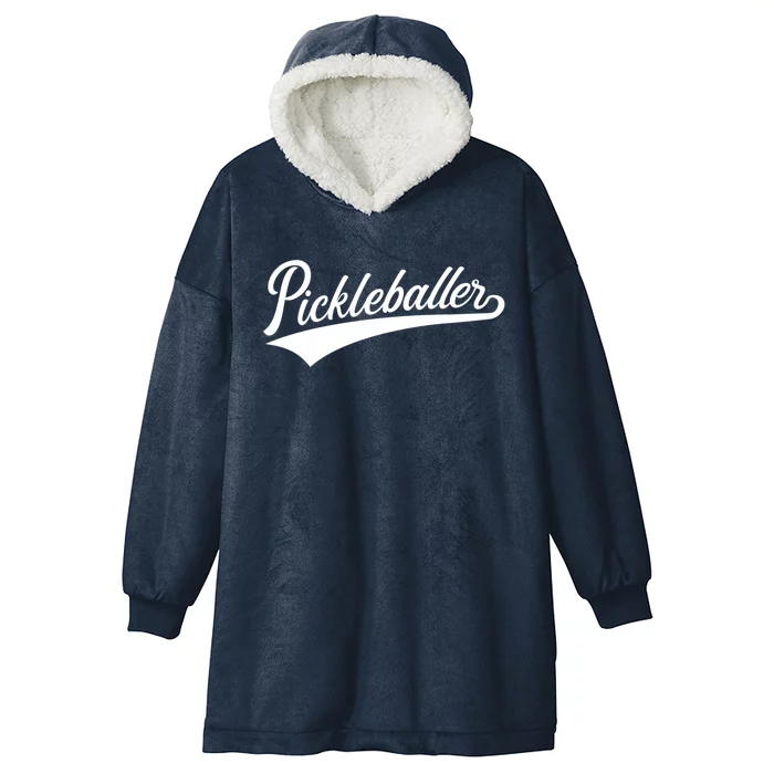 Pickleballer Gift Hooded Wearable Blanket