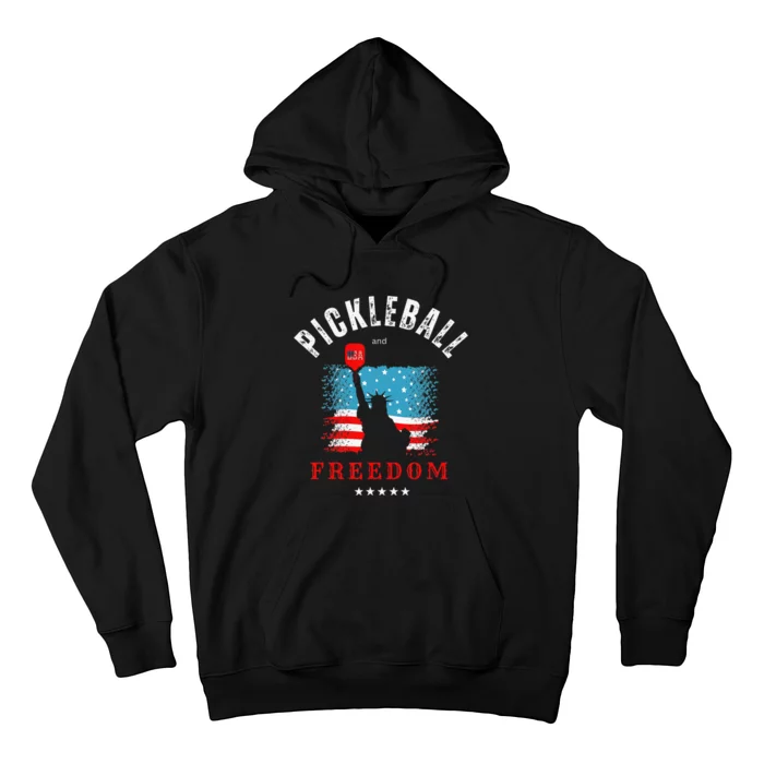 Pickleball GiftFunny Pickleball Tee Pickleball and Freedom Hoodie