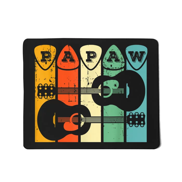 Papaw Guitar Pick Gift Guitar Player Grandpa Retro Guitarist Mousepad