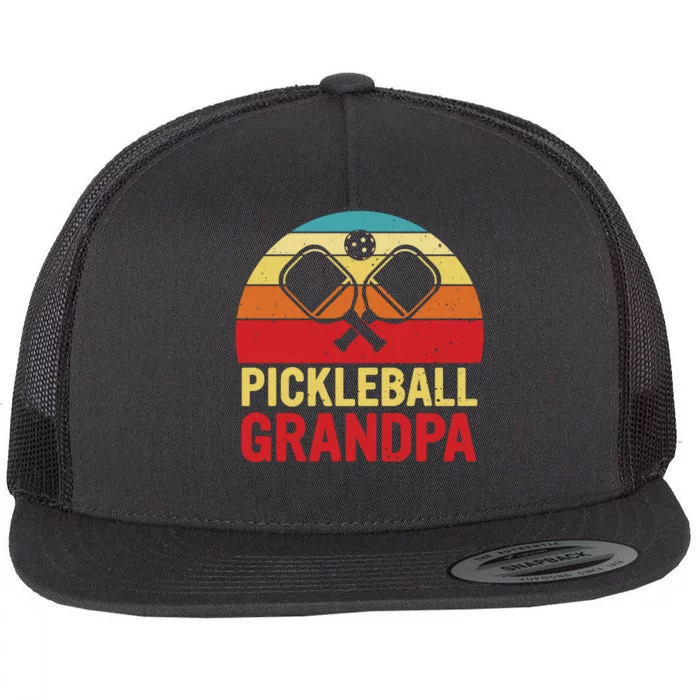 Pickleball Grandpa Flat Bill Trucker Hat