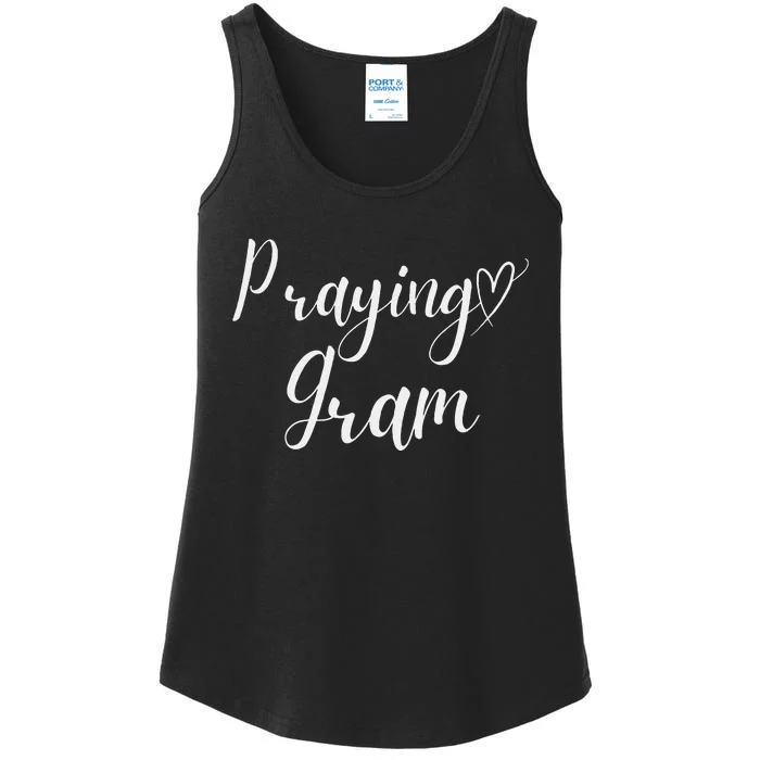 Praying Gram Perfect Christian Grandma Ladies Essential Tank