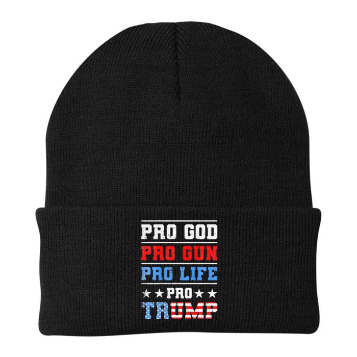 Pro God Pro Gun Pro Life Pro Trump Knit Cap Winter Beanie